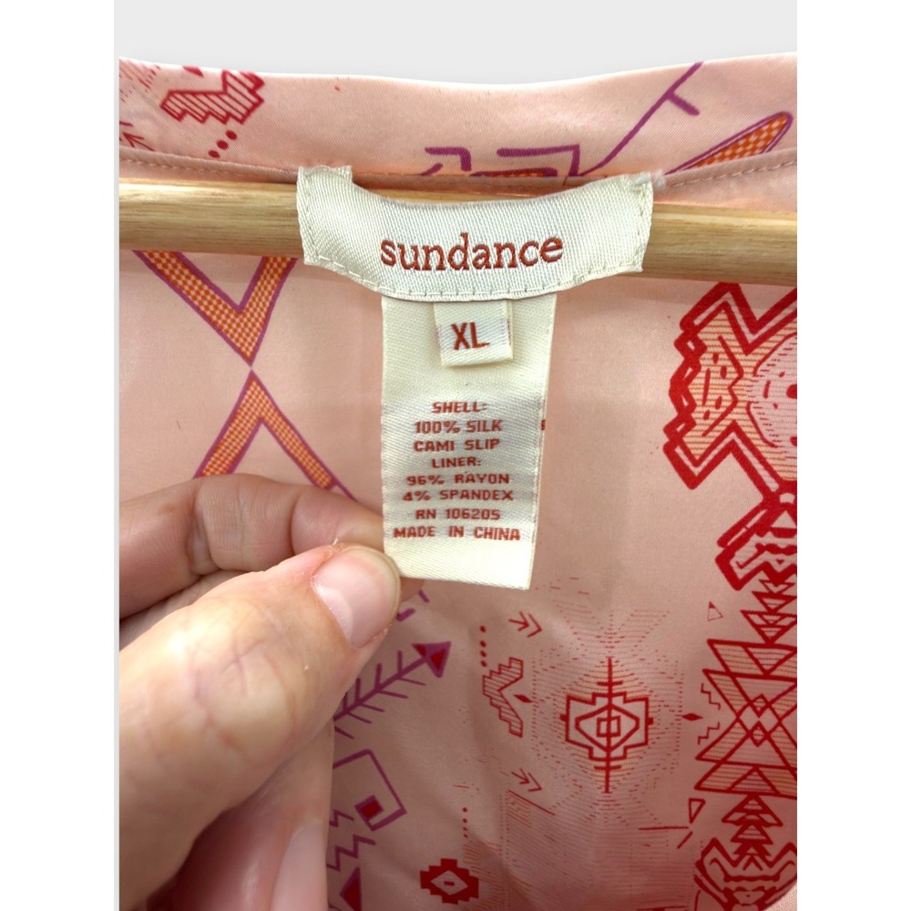 Sundance Luminist Chemise 100% Silk Dress XL Boho Southwest Festival Flowy Luxe - Picture 9 of 10